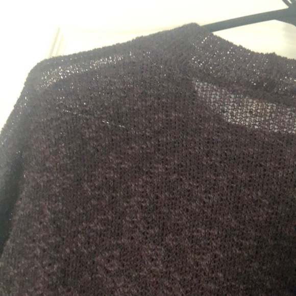 AE American Eagle Plum Purple Knit High Mock Neck Pullover Sweater - Picture 10 of 11